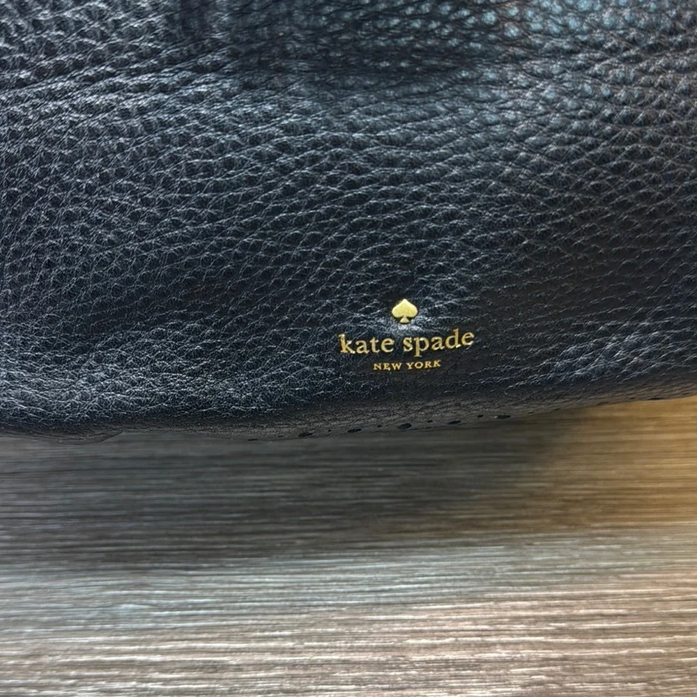 Kate Spade Black Leather Hobo Bag